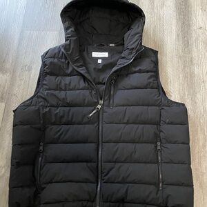 Calvin Klein Mens Hooded Puffer Vest New Size 2Xl Black